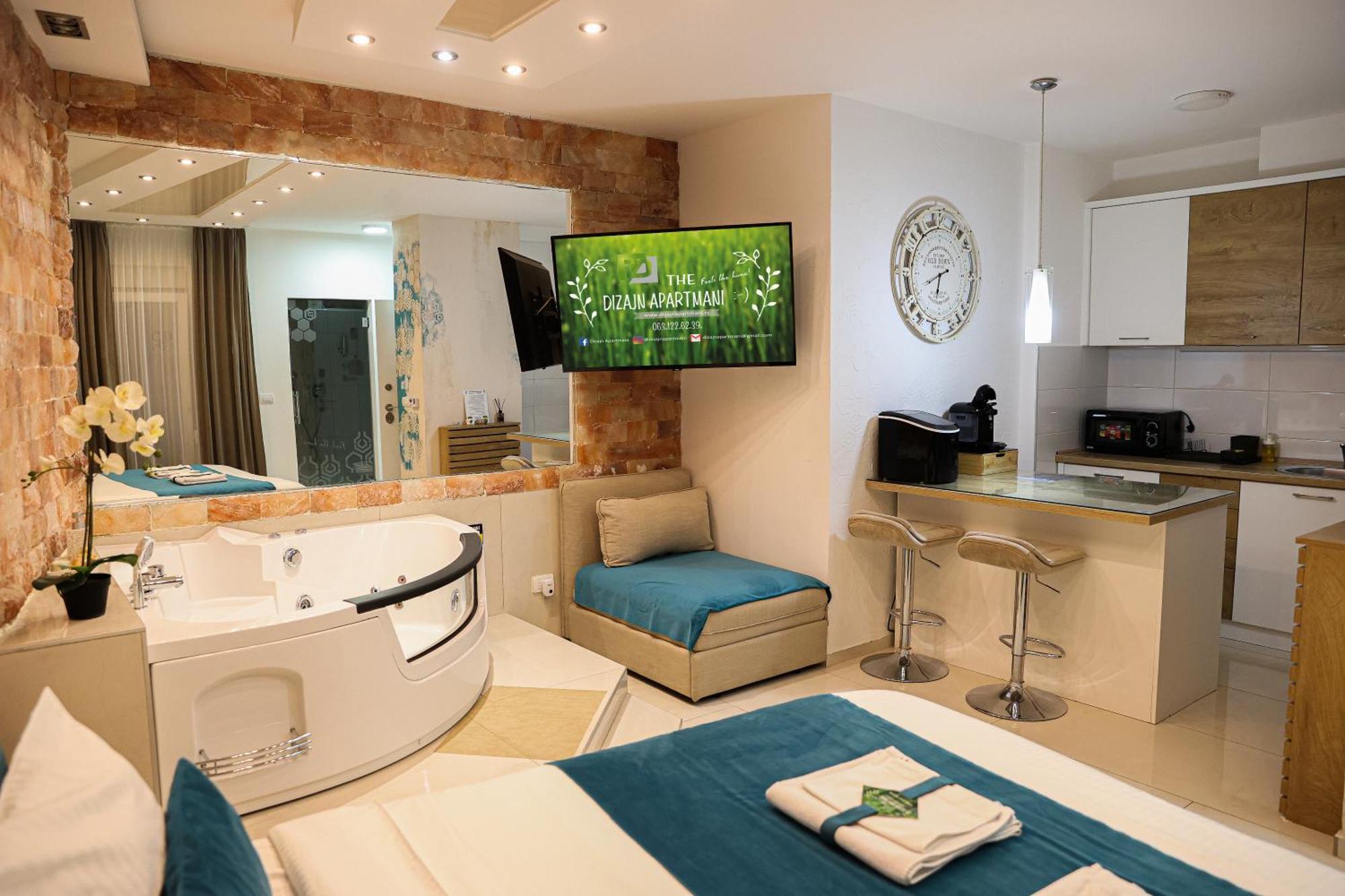 Design Apartment Premium Spa Lux 4 Star "Dubai" Completely Private Wellness & Spa Free Included Sauna & Jacuzzi & Salt Wall & Fire Place & 3D Ceilings & Business Wifi & Netflix & Keyless Code Entry & Full Smart App & Secure 2 Parking Place Ćuprija エクステリア 写真